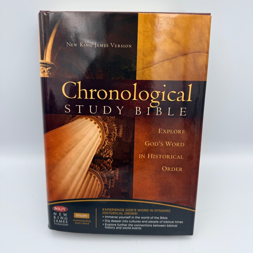 NKJV Chronological Study Bible Hardcover Thomas Nelson 2008 Full Color NKJV